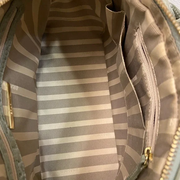 Brahmin Silver Sage Tarama Hudson Satchel